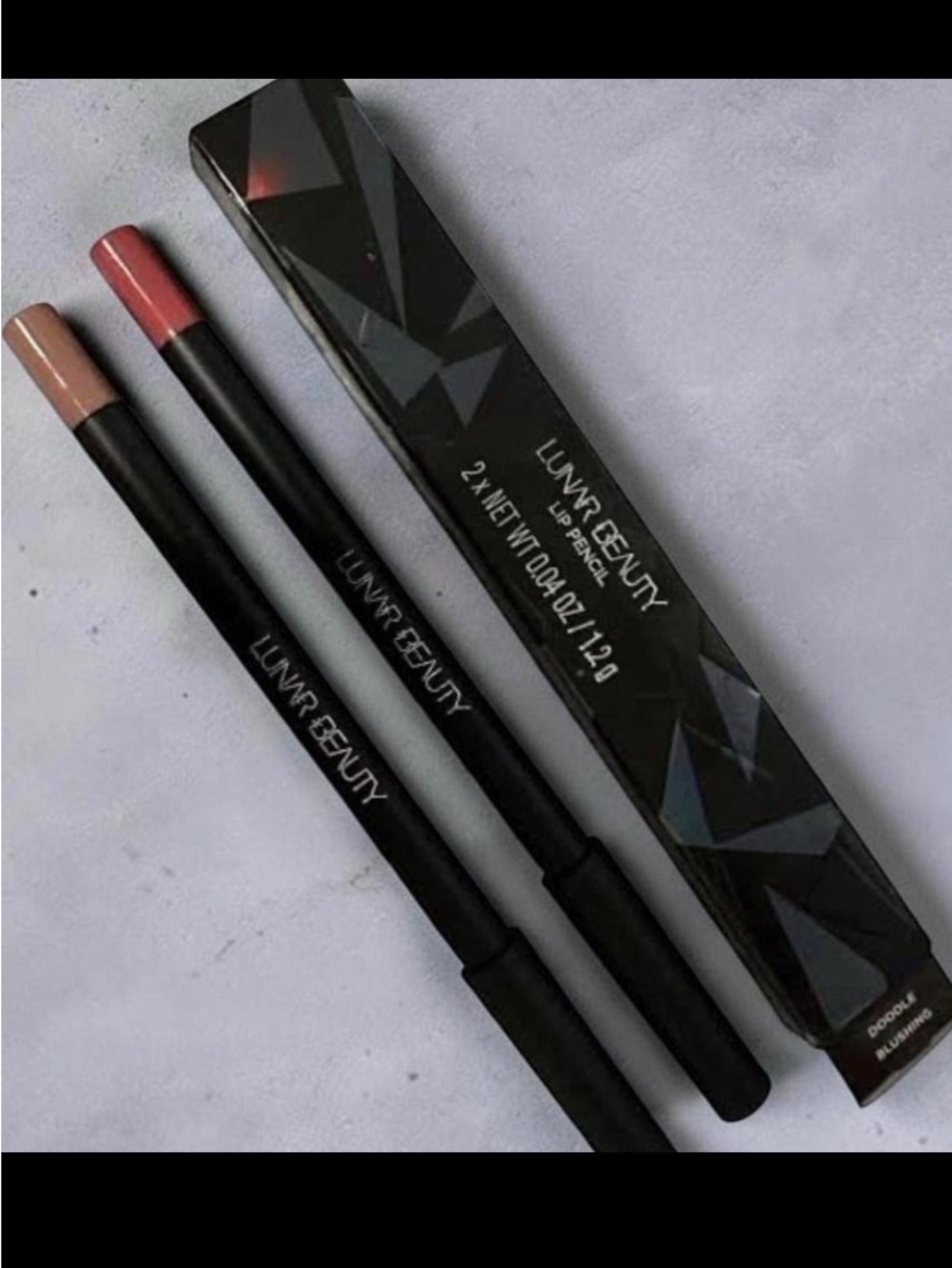 Lunar Beauty Dual Lip Liner Pencil Set of 2! In Rose Pink & Soft Nude NEW!